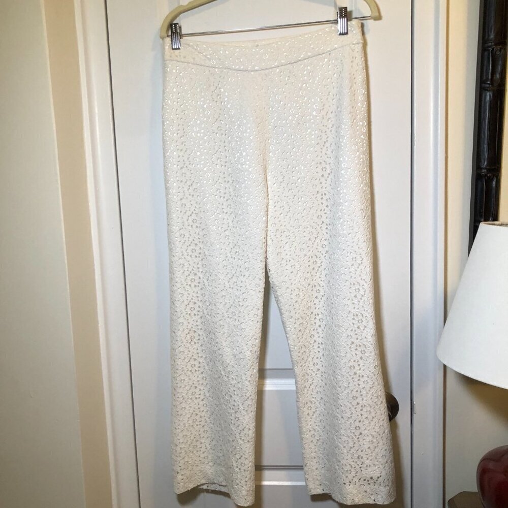 WD-NY Lace Completely Lined White Side Zipper Size 10 NWOT - Picture 1 of 14
